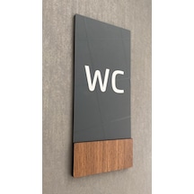 Wooden Serisi Dikey Wc Yönlendirme Levhası
