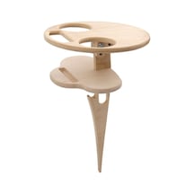 Novahub Çift Katmanlı Ahşap Renk Şarap Masası Açık Taşınabilir Katlanır Plaj Masası, Size:double Layer Wood Color Çok Renkli