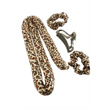 Leopar Desenli Bugidi Saç Şekillendirici Sünger Set