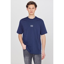 Lee %100 Pamuk Nefes Alan Kumaş Loose Fit Erkek T-shirt L2520302410 Lacivert