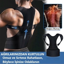 Fitness Kadın Erkek Vücut Şekillendirici Korse Manyetik Sırt Dik