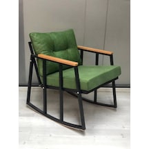 Adımshops Sallanan Sandalye Tv Koltuğu Kafe-balkon-mutfak-berjer-ofis Sallanır Tekli Koltuk Yeşil