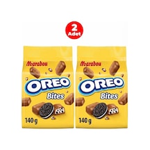 Oreo Bites - Vanilin Aromalı Dolgulu Kakaolu Bisküvi Parçacıklı Sütlü Çikolatalı Bar 140 Gr 2 Adet