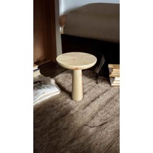 Modern Doğal Masif Ahşap Yan Sehpa Naturel Tekli Mantar Sehpa Modern Doğal Masif Ahşap Yan Sehpa Naturel Tekli Mantar Sehpa