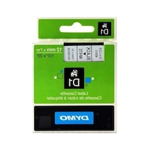 Beyaz/siyah 12mm X 7m Dymo Şerit