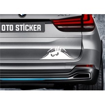 Öfkeli Surat Oto Sticker 25 11,5 Cm