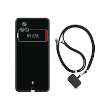 Xiaomi Poco F4 Kılıf İpli Boyun Askılı Desenli Silikon My Love 1402