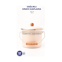 Mood Ahşap Detaylı Emaye Yoğurt/bakliyat Bakracı 20cm-3 Litre-tüm Ocaklarla Uyumlu Belirtilmemiş