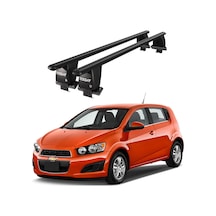 Royal Chevrolet Aveo / Sonic 2012 - 2016 Uyumlu Siyah Kilitli Ara Atkı Port Bagaj Tavan Barı