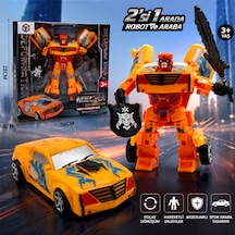 Kutulu Dönüşen Transformers Robot Araba Robot Ve Spor Araba 2'si 1 Arada Dönüşebilen Oyuncak