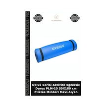 Delux Serisi Aktivite Egzersiz Duruş Plm-10 55x180 Cm Pilates Minderi Mavi-siyah Mavi - Siyah
