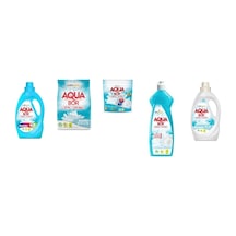 Aquabor Doğal Mineralli Sıvı Renkliler + 4 Kg Beyaz + Tablet + Elde Bulaşık + Sıvı Beyaz 5 Li Set