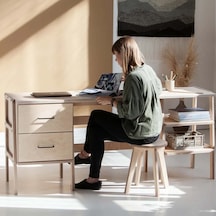 Woodesk Cadenza Ahşap Çalşma Masası, Natural Renk Cpt4634-180