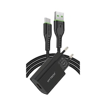 Hytech HY-XE26T Type-C Kablolu 2100MA Ev Şarj 11W + 2,4A Siyah