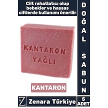 Bitkisel Organik Doğal Saç Yüz Vücut El Kullanım Bebek Hassas Ciltlerde Etkili Sabun Kantaron 5 Adet