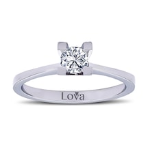 Lova F-G Renk 0,29 Karat Pırlanta Tektaş Yüzük - Jtr - 1030023