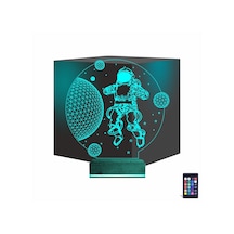 Luvivia Astronot Gezegen 3d Lamba - Masa Gece Lambası Şeffaf