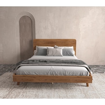 Soft Wood Ahşap Ceviz Karyola Kolay Kurulum-927 Tek Kişilik