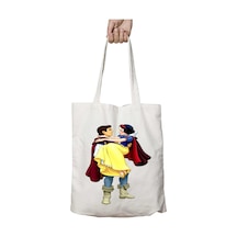 Art Hediye Snow White Download Png İki Tarafı Kalıcı Baskılı Yıkanabilir Okul Plaj Omuz Bez Çantası Çok Renkli