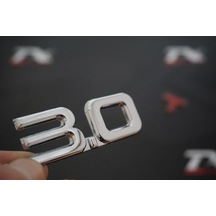 Audi 3.0 T Bagaj Krom Metal 3M 3D Yazı Logo