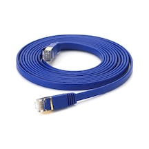 Cat 7 Ethernet Kablosu - 10gbps Hız, 600mhz Bant Genişliği, 15m Mavi, Kararlı İletim Ve Dayanıklı Yapı