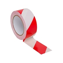 Yer İşaretleme Bandı Kırmızı Beyaz 50 Mm 30 Metre