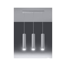 Spor Modern Led Avize Masa Üstü Sıralı Beyaz Işık Ampul Dahildir Led Avize Siyah