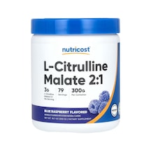 Nutricost, L-citrulline Malate Nitric Oxide Muscle Recovery 2:1 Blue Raspberry 300 G