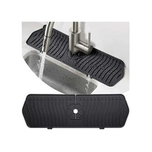 Createtech Silikon Sıçrama Önleyici Tepsi - Mutfak & Lavabo Koruyucu, Mat Siyah, Karavan & Çiftlik İçin Siyah