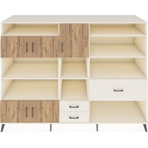 Kronos Dolap 13 Raflı 3 Çekmeceli 5 Kapaklı 220x59x163 Aytaşı-çam Aytaşı-çam/aytaşı