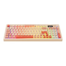 Everest Kb-85 Sılent Pro Kablosuz Bej-pembe-turuncu Sessiz Rgb Wireless 2.4ghz Q Oyuncu Klavyesi