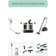 Pirantech ES-330 Kablosuz Süpürge & V22C Halı Ve Koltuk Yıkama & CB-107C Profesyonel Buharlı Temizleyici