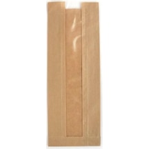 Pencereli Şemua Çizgili Baget Ekmek Fırın Kese Kağıdı Orta Boy 15 x 33 CM 5 KG 800 Adet