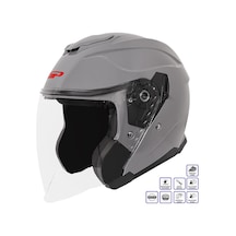 Gp Kompozit Mks009-ng Şeffaf Vizörlü Motosiklet Yarım Kask Çok Renkli