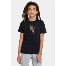 One Piece Baskılı Unisex Çocuk Siyah T-Shirt (534608425)