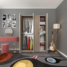 Kenzlife Gardırop 4 Kapılı Kapaklı Devetabanı Crd 173 120 42 Gardolap Dolap Ofis