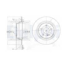 Mercedes E220 W211 Arka Fren Diski 2002-2009 Delphı Bg3757 2adettir