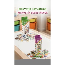 Eğitici Manyetik Oyuncak Seti, 30 Hayvan 26 Sebze Ve Meyve Magnet