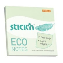 Gıpta Stickn Eco Notes 100 Yaprak Pastel Yeşil Yapışkanlı Not Kağıdı 76 X 76 Mm