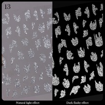 3d Reflektif Efekt Nail Art Sticker Model - 13 55881- 13