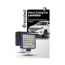 Off Road 12-24 Volt Kare Sis Farı Drl Mavi 4 İnç 126 W Oto Çalışma Lambası