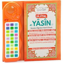 Çocuklar İçin Sure Dua Öğreten Cihaz Sesli Yasini Şerif Kitabı Turuncu