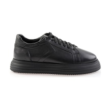 Bambi Siyah Hakiki Deri Erkek Sneaker E01595002543 Siyah