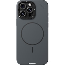 İphone 16 Pro Max Uyumlu Kılıf M-safe Şarj Özellikli Youngkit Dynamag Serisi Kapak Gri Gri