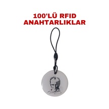 Sr-604 A Yazılabilir Ve Kopyalanabilir Rfıd Proximity Anahtarlık 125 Khz Atatürk Tasarımlı Keyfob 100 Adet