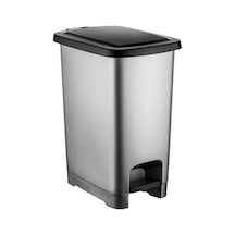 İç Kovalı Slim Pedallı Modern Çöp Kovası, 40 Litre Beyaz