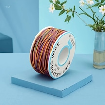Topshop1 1 Adet 8 Renk Elektronik Lehimli Bakır Tel Devre Kartı Havacılık Kablosu 200 Metre Diğer