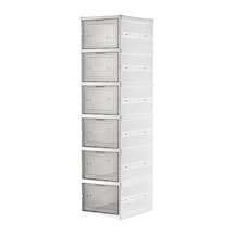 6 Katlı Katlanabilir Organizer, Çok Amaçlı Ayakkabılık, Taşınabilir Portatif, 25.5 X 34.5 X 105