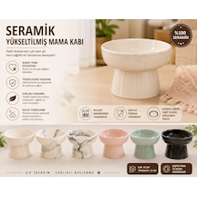 Yüksek Altlıklı Oval Seramik Su Kabı 250 Ml Çeşitli Renklerde
