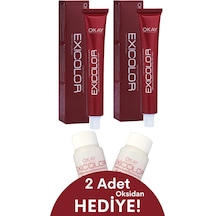 Exicolor Saç Boyası Tüp 60 Ml 7.20 Orkide Moru 2 Adet Oksidan Hediyeli 4'lü Set